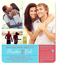 "Two-Tone Collage" Save the Date Card