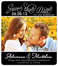 "Fancy Script" Save the Date Magnet