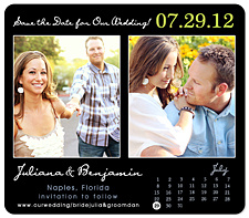"Simple Calendar" Save the Date Magnet