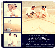 "Sweetly Chic Collage" Save the Date Magnet