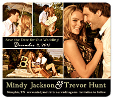 "Date Collage" Save the Date Magnet