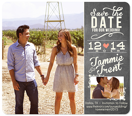 "Chalk" Save the Date Magnet