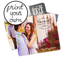 "Print Your Own Artwork" Save the Date Card