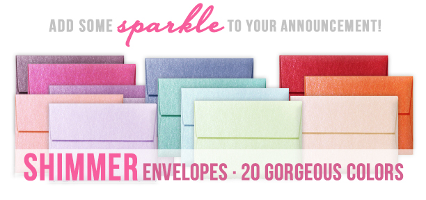 Shimmer Metallic Envelopes