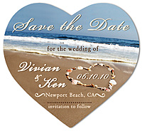"Beach Shells" Save the Date Magnet